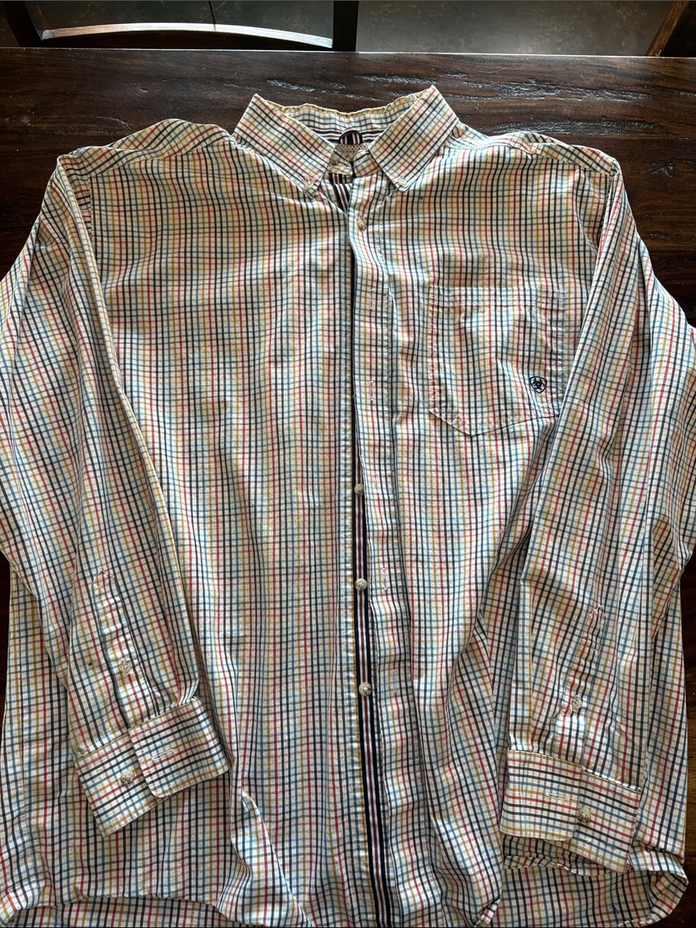 Ariat Multicolor Check Button-Down Shirt - Blue, Red, Green, Yellow